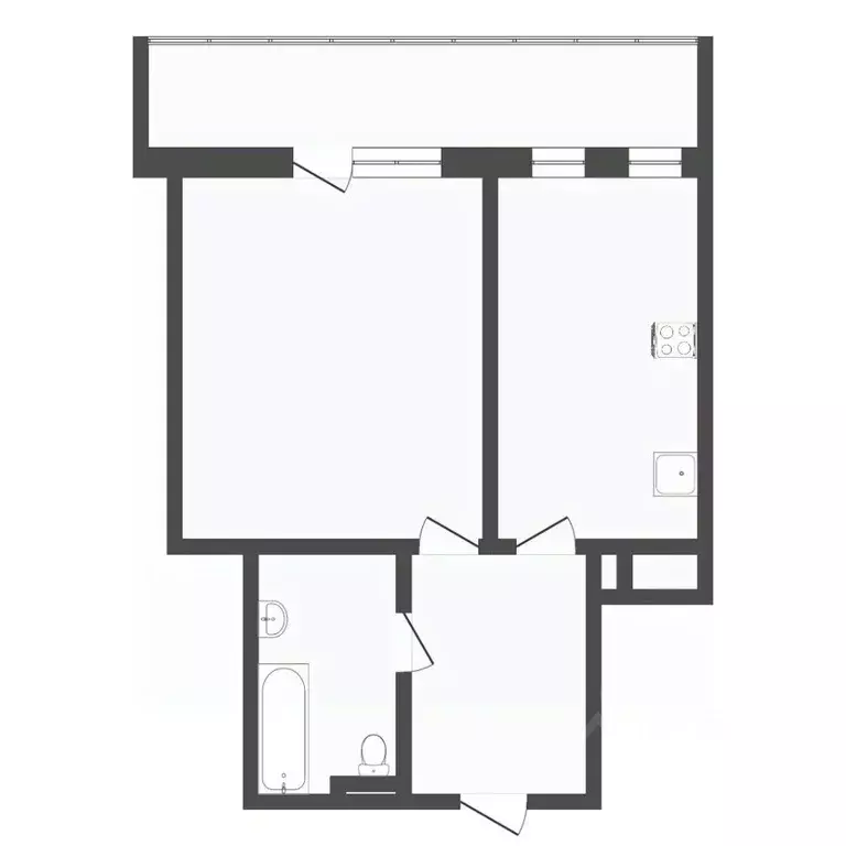 1-к кв. Тюменская область, Тюмень ул. Газовиков, 43 (43.6 м) - Фото 2