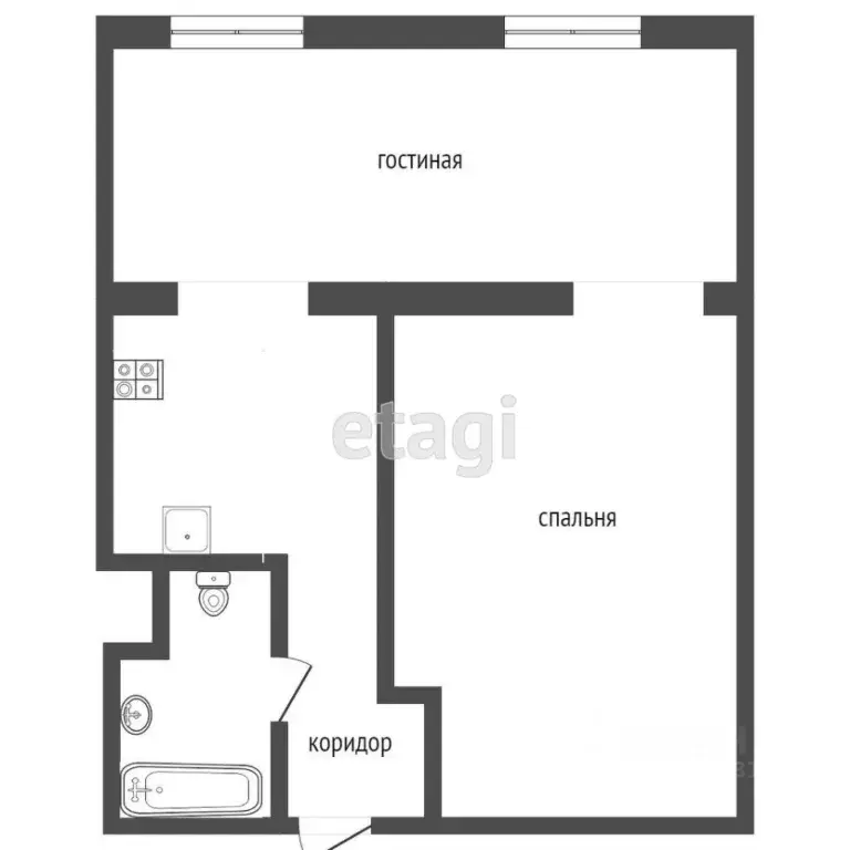 Студия Ростовская область, Ростов-на-Дону Портовая ул., 80/1 (26.0 м) - Фото 1