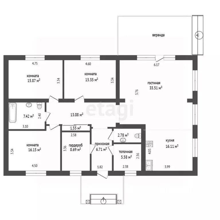 Дом в Калужская область, Калуга ул. Андрея Алешина, 25 (190 м) - Фото 2