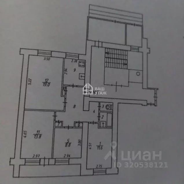 4-к кв. Калужская область, Калуга ул. Билибина, 19 (75.3 м) - Фото 1