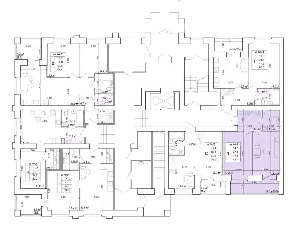 1-комнатная квартира: Кострома, Центральный район (43.7 м) - Фото 2