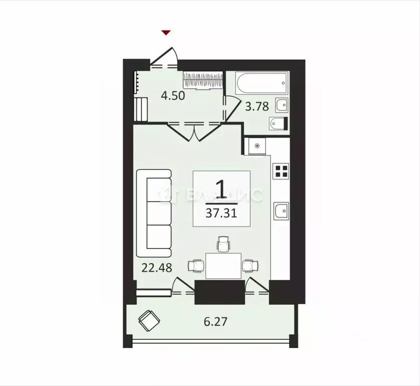 Студия Владимирская область, Владимир Коммунар мкр, Центральная ул., ... - Фото 2