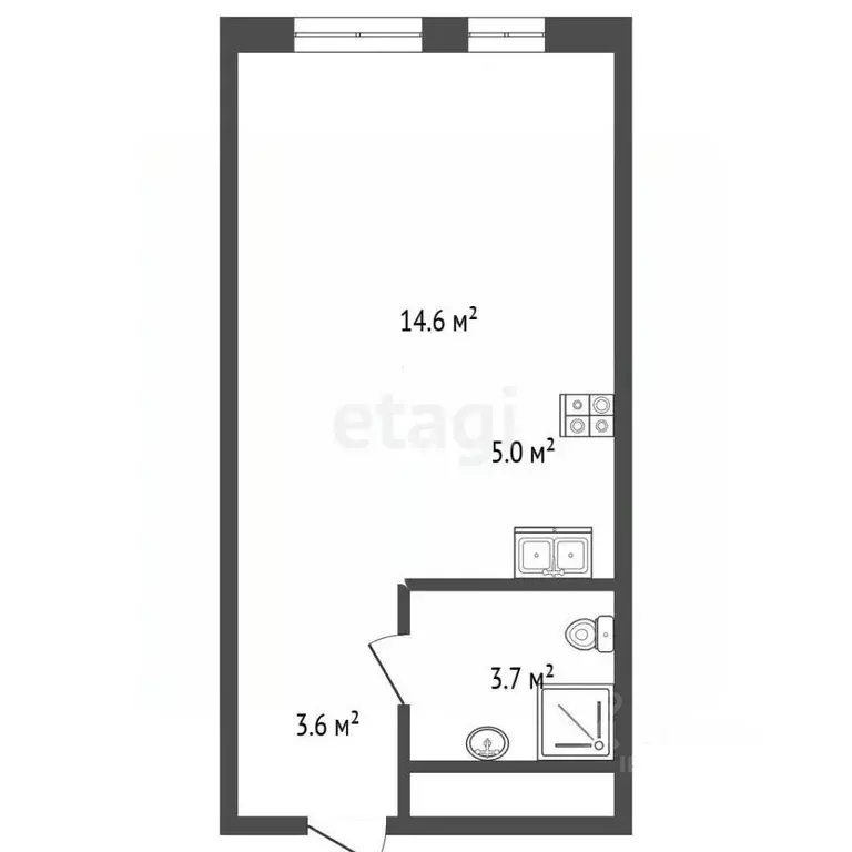 1-к кв. Москва, Москва, Московский г. ул. Лаптева, 9 (26.9 м) - Фото 1