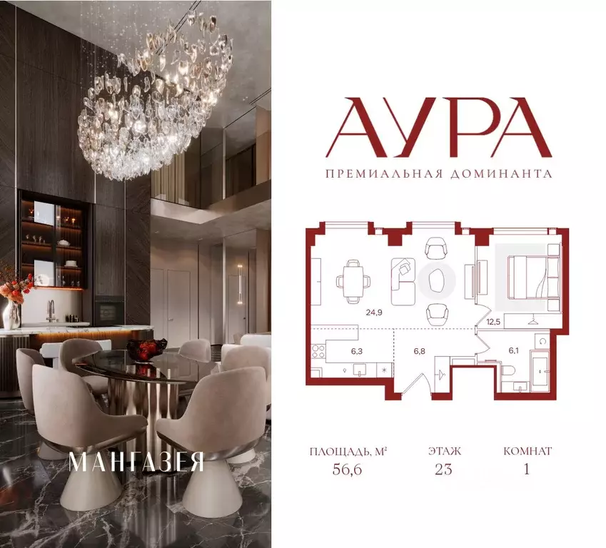 1-к кв. Москва Мангазея на Тульской жилой комплекс (56.6 м) - Фото 1