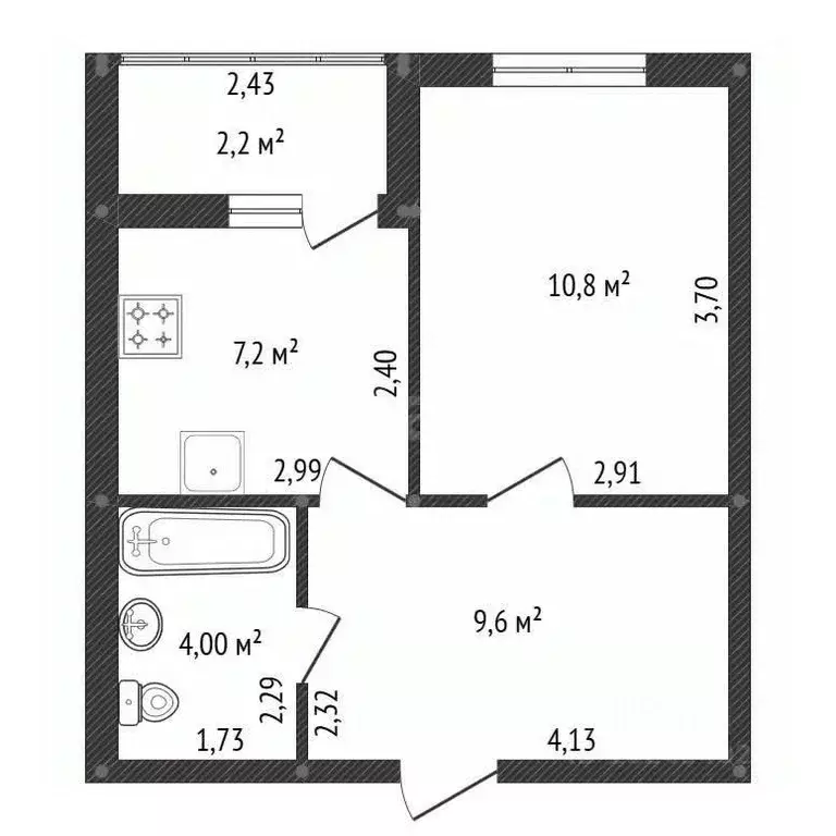 1-к кв. Башкортостан, Уфа ул. Гази Загитова, 11 (31.1 м) - Фото 2