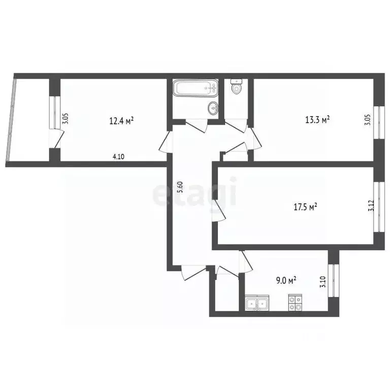3-к кв. Московская область, Воскресенск Лопатинский мкр, ул. ... - Фото 2