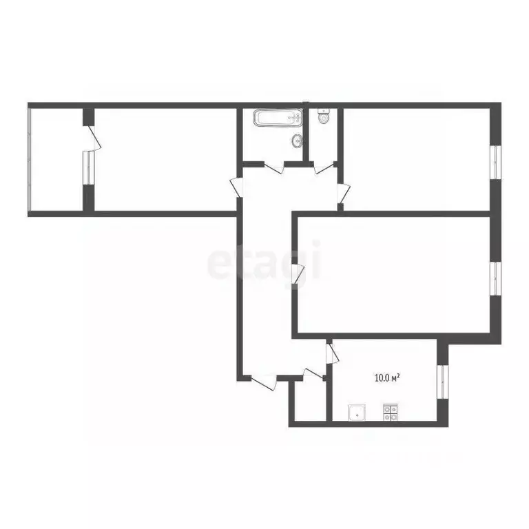 3-к кв. Тюменская область, Тюмень Народная ул., 8 (65.4 м) - Фото 0