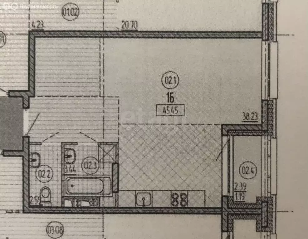 1-комнатная квартира: Казань, улица Алексея Козина, 2 (45.5 м) - Фото 0