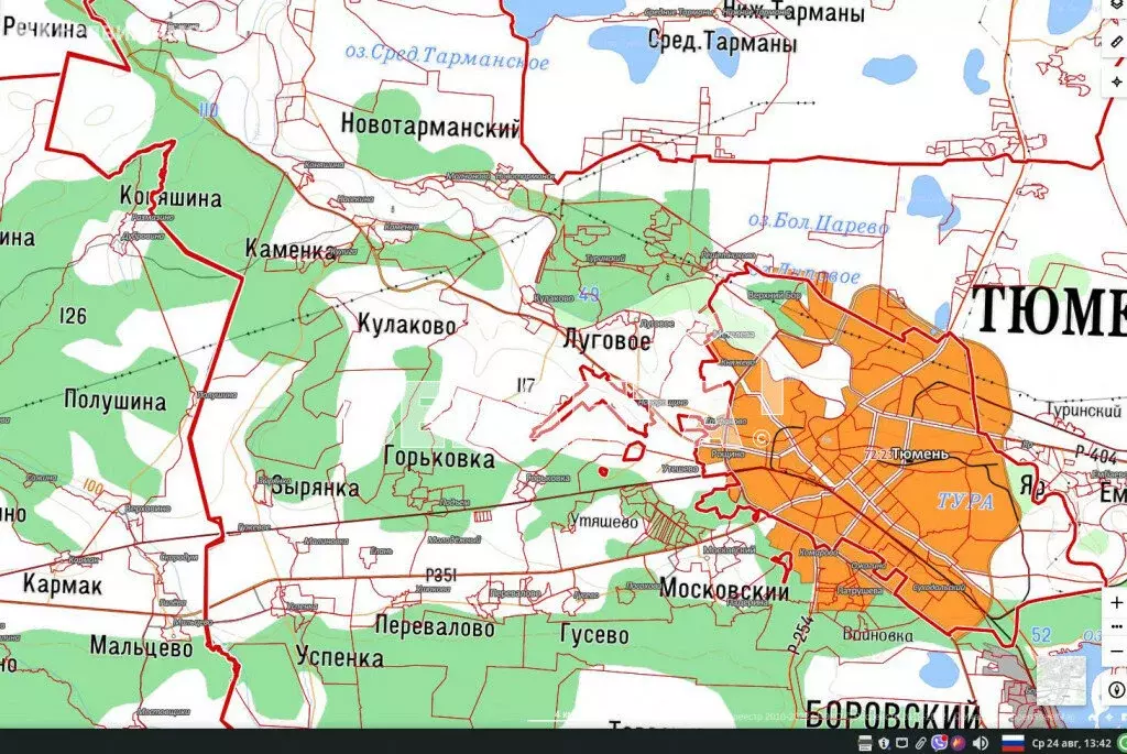 Карта поселка московский тюменского района