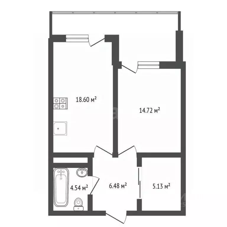 1-к кв. Воронежская область, Воронеж Московский просп., 132 (51.0 м) - Фото 2