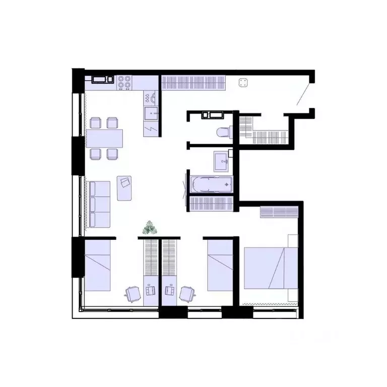 3-к кв. Приморский край, Владивосток Днепровская ул. (66.8 м) - Фото 2