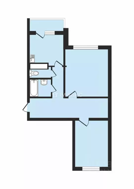 2-к кв. Ленинградская область, Всеволожск Южный мкр, ул. Малиновского, ... - Фото 2