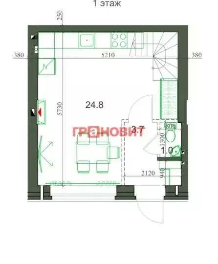 2-комнатная квартира: посёлок Элитный, микрорайон Берёзки, 179 (56 м) - Фото 0