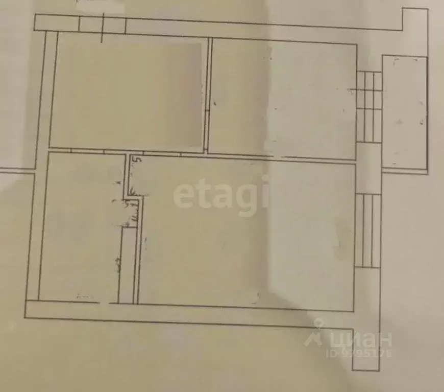 2-к кв. Татарстан, Казань Тэцевская ул., 4Д (35.0 м) - Фото 1