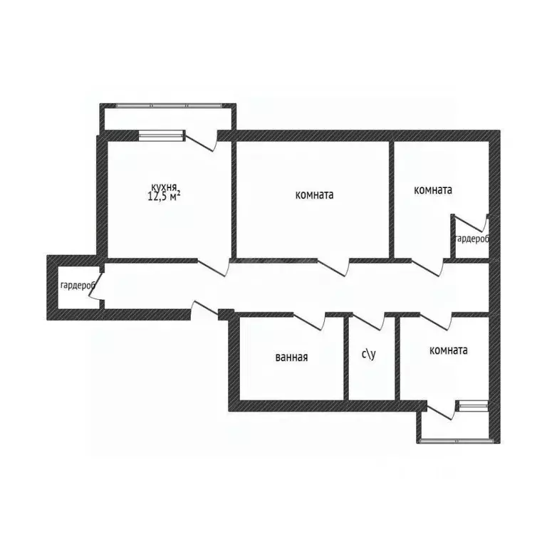 3-к кв. Брянская область, Брянск ул. Дуки, 58 (92.4 м) - Фото 2