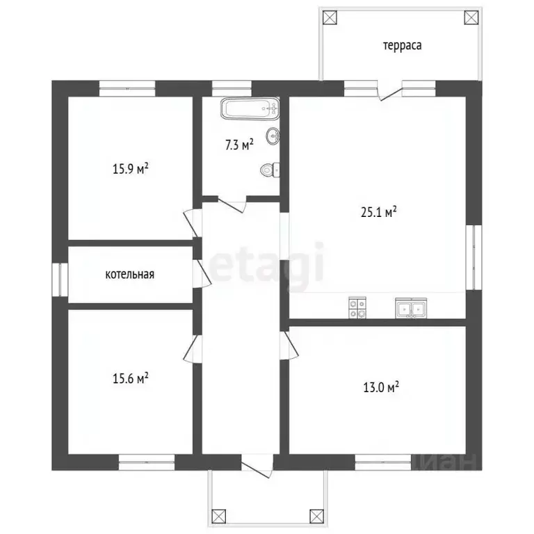Дом в Тюменская область, Тюмень Золотая Осень-2 СНТ,  (100 м) - Фото 2