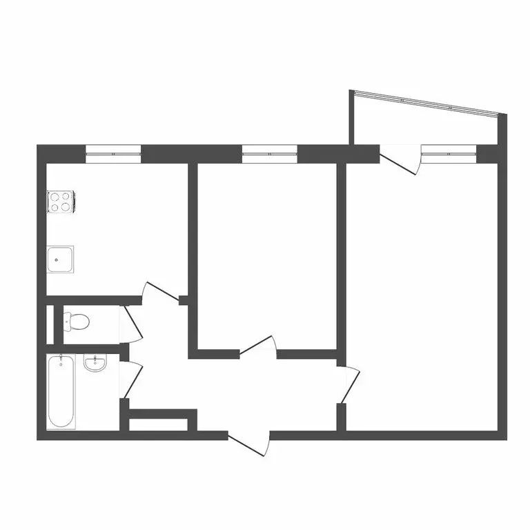 2-комнатная квартира: Тюмень, улица Свердлова, 12 (50.5 м) - Фото 0