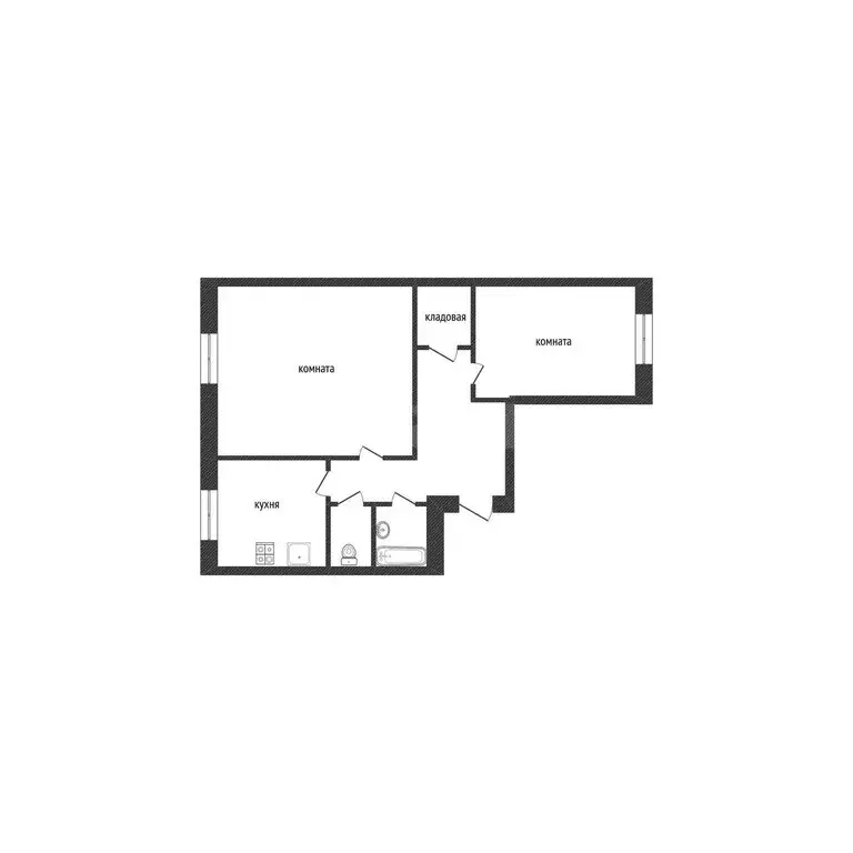 2-комнатная квартира: Волхов, улица Федюнинского, 10Б (52.4 м) - Фото 1