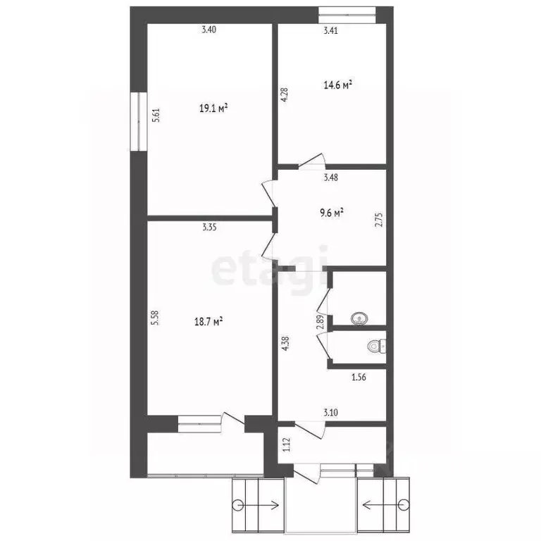 Офис в Тюменская область, Тюмень Первомайская ул., 25 (78 м) - Фото 1