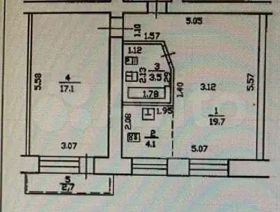 2-к. квартира, 44,4 м, 4/5 эт. - Фото 0
