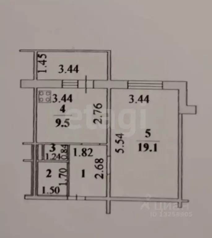 1-к кв. Липецкая область, Липецк Бородинская ул., 76 (37.1 м) - Фото 2
