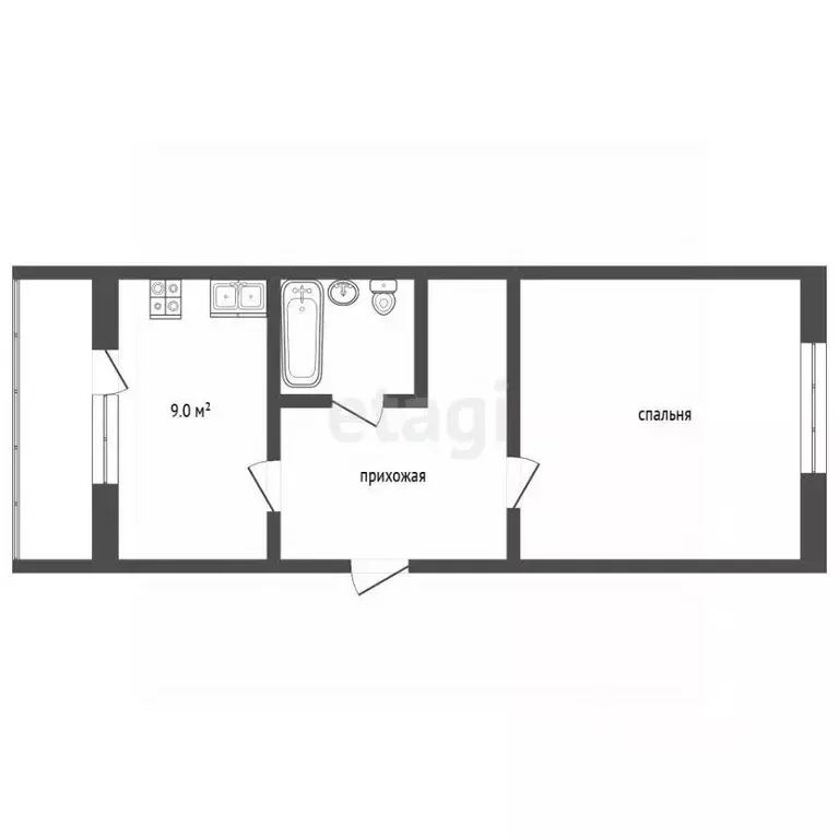 1-к кв. Крым, Ялта пер. Пролетарский, 5 (44.0 м) - Фото 2