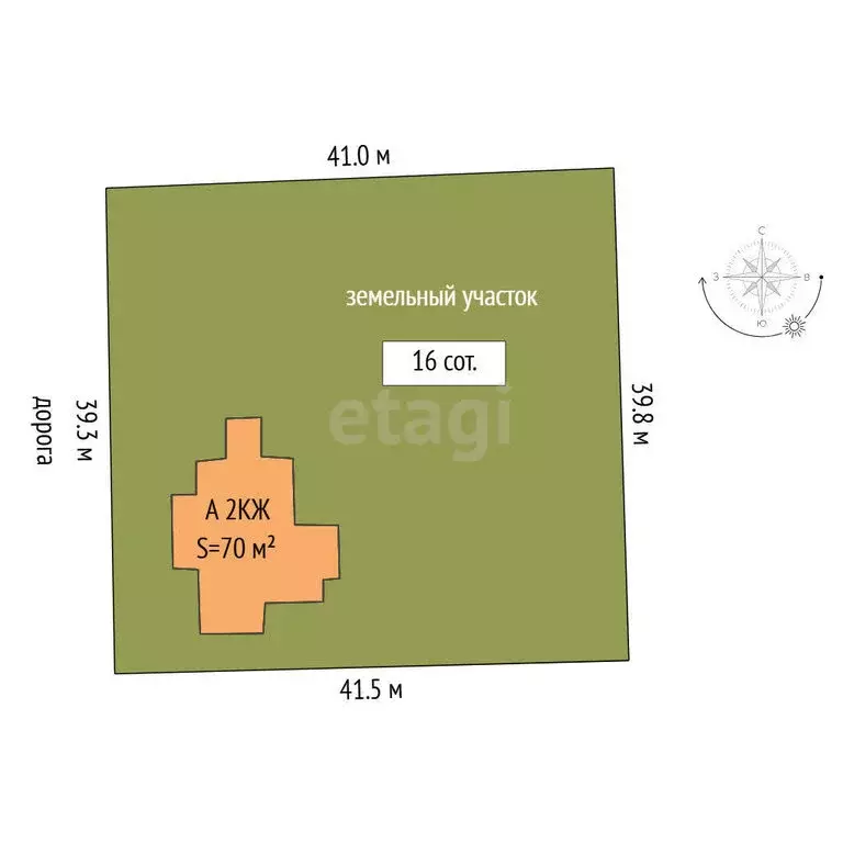 Дом в село Мальково, Весенняя улица (70 м) - Фото 1