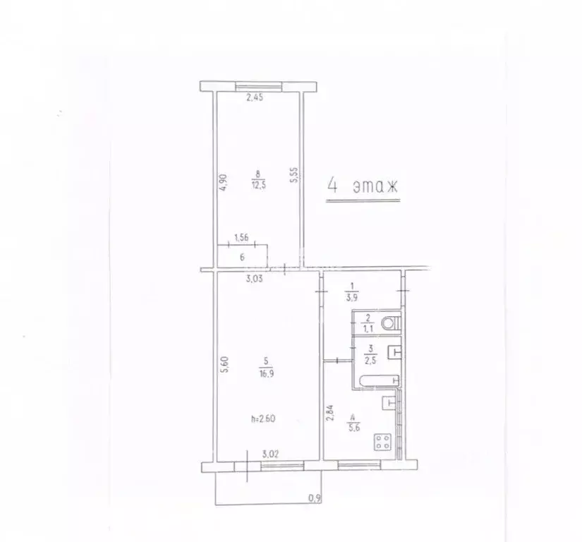 2-к кв. Крым, Керчь ул. Островского, 110 (43.5 м) - Фото 2
