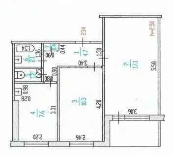 2-к кв. Алтайский край, Барнаул ул. Антона Петрова, 256 (45.5 м) - Фото 1