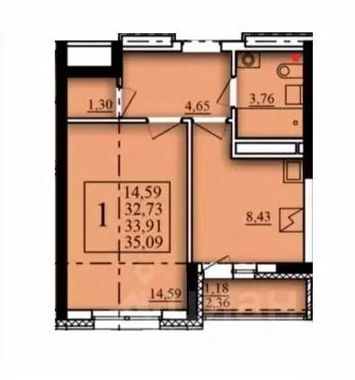 1-к кв. Башкортостан, Уфа Затон-Восточный жилрайон, Паруса жилой ... - Фото 1