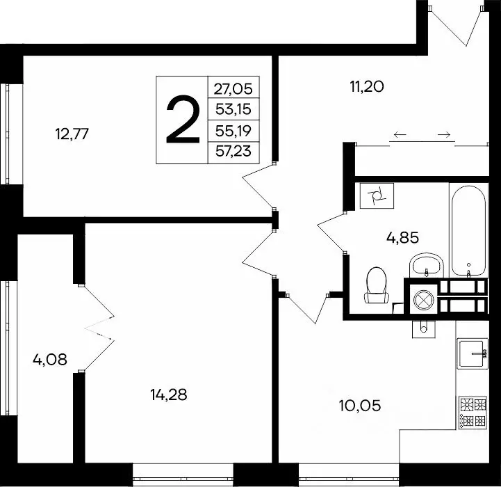 2-к кв. Крым, Евпатория Сезоны жилой комплекс (57.23 м) - Фото 0