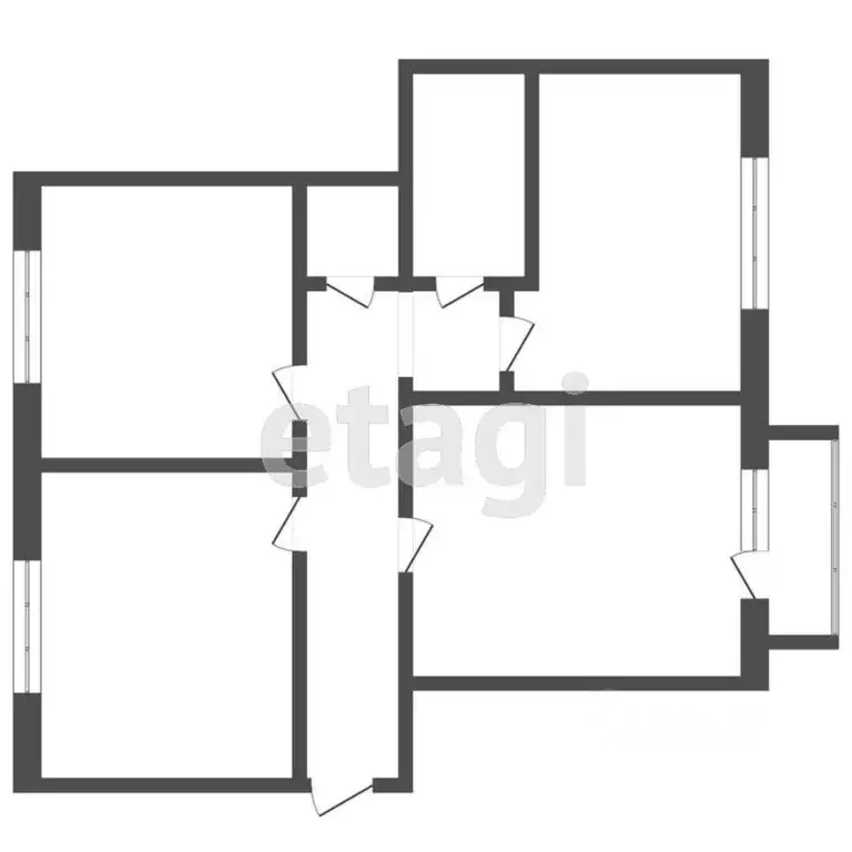 3-к кв. Тюменская область, с. Ярково ул. Мира, 9 (58.4 м) - Фото 1