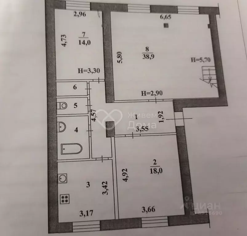 3-к кв. Волгоградская область, Волгоград ул. Мира, 13 (18.0 м) - Фото 1