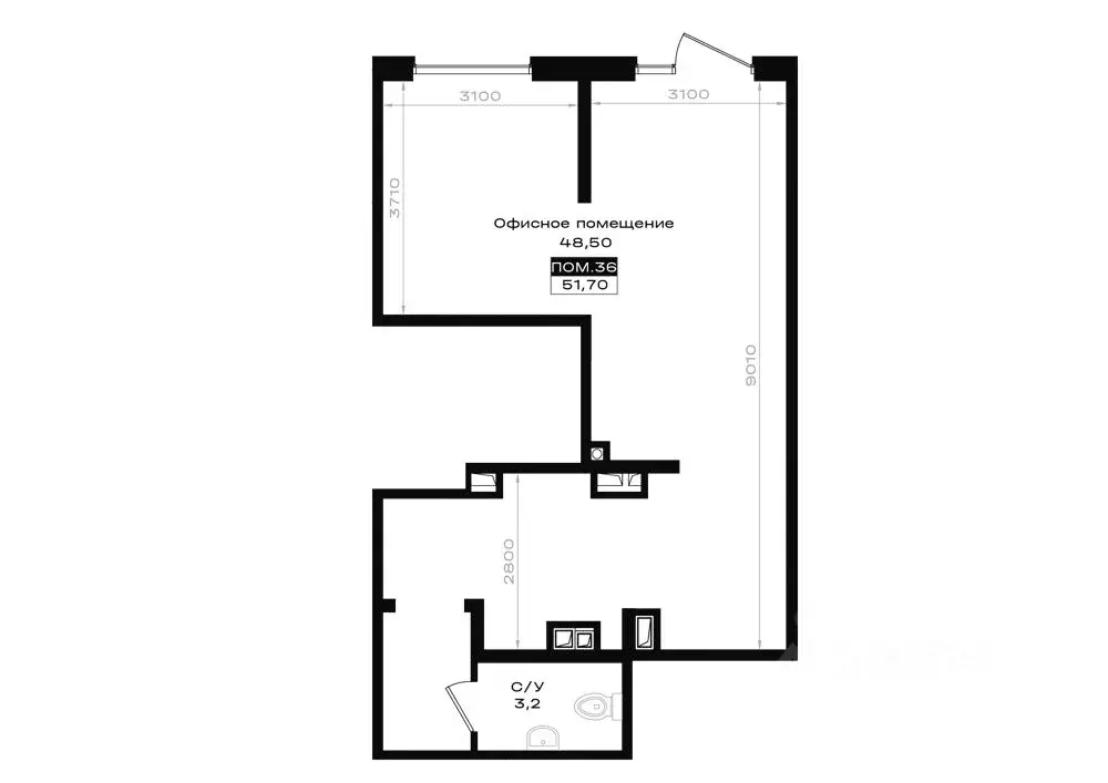 1-к кв. Ростовская область, Аксай просп. Аксайский (51.7 м) - Фото 1