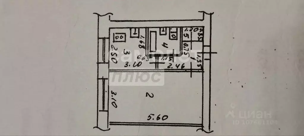 1-к кв. Липецкая область, Липецк ул. Филипченко, 15 (31.0 м) - Фото 2