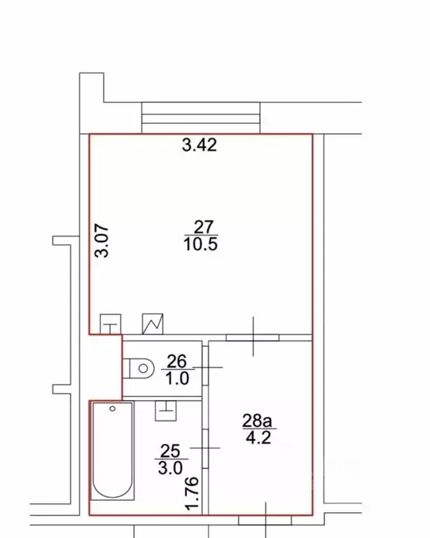 Студия Москва ул. Инессы Арманд, 8/17 (18.7 м) - Фото 1