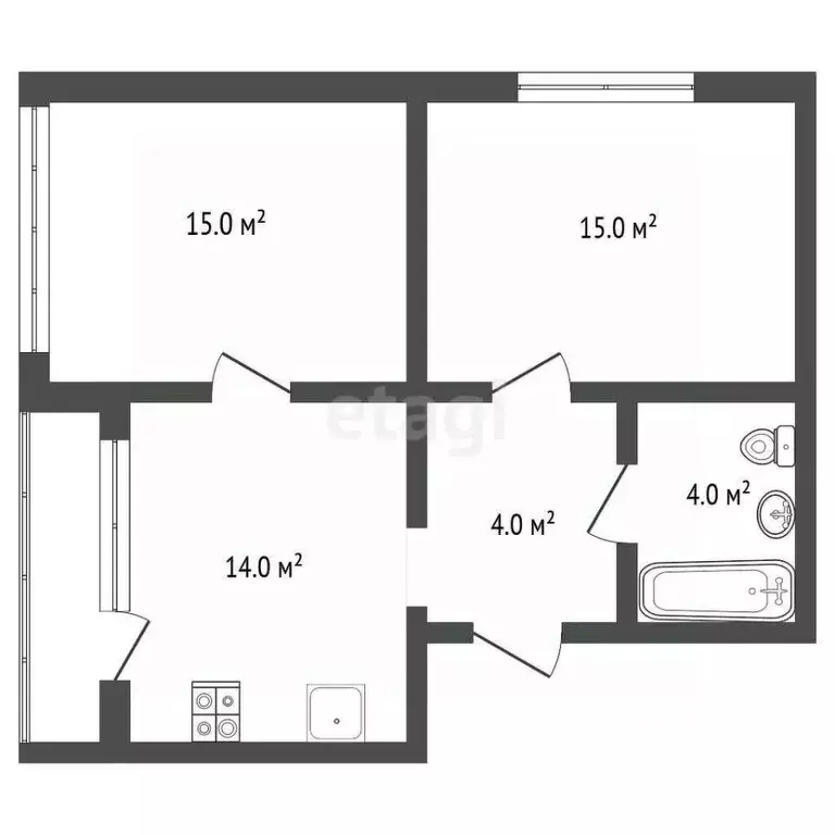 2-к кв. Крым, Ялта муниципальный округ, Гаспра пгт ул. Маратовская, 3С ... - Фото 1