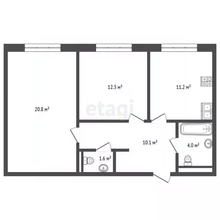 2-к кв. Московская область, Ленинский городской округ, Боброво пгт ул. ... - Фото 1