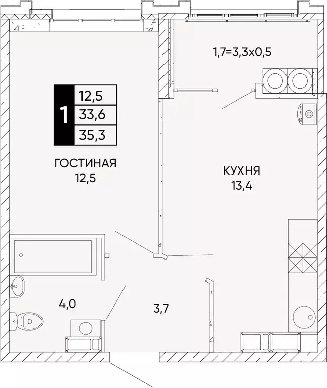 1-к кв. Ростовская область, Ростов-на-Дону Левобережье жилой комплекс ... - Фото 0