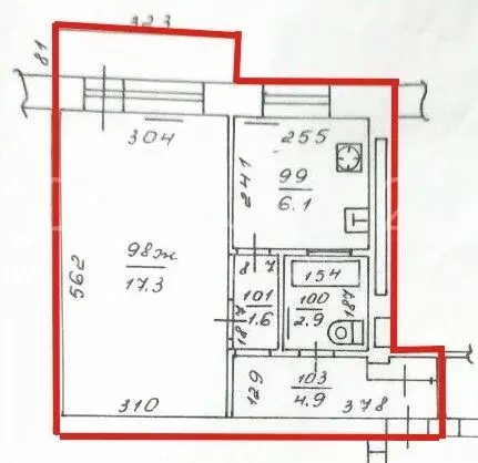 1-к кв. Калининградская область, Калининград Казанская ул., 2 (32.8 м) - Фото 2
