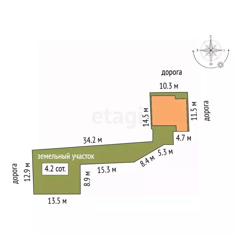 Дом в Челябинская область, Челябинск Запорожская ул., 9 (62 м) - Фото 2