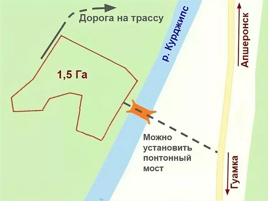 Участок в Краснодарский край, Апшеронский район, Нижегородское с/пос, ... - Фото 0