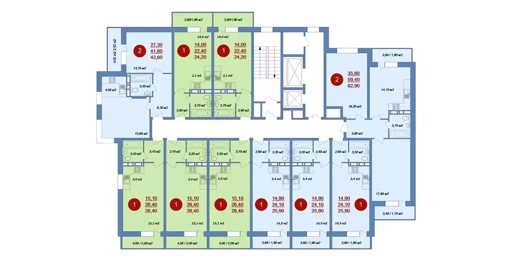 1-комнатная квартира: деревня Островцы, микрорайон Новые Островцы, ... - Фото 2