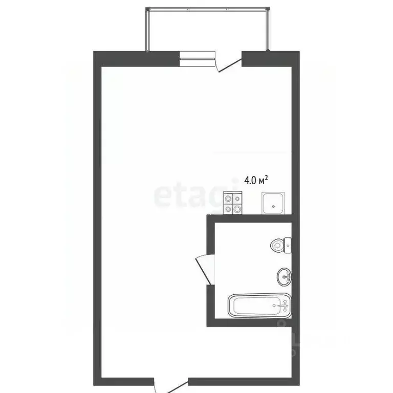 Студия Тюменская область, Тюмень ул. Мельникайте, 2к10 (21.4 м) - Фото 2