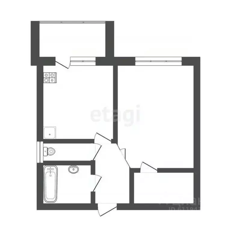 1-к кв. Мордовия, Саранск ул. Комарова, 16А (38.0 м) - Фото 2