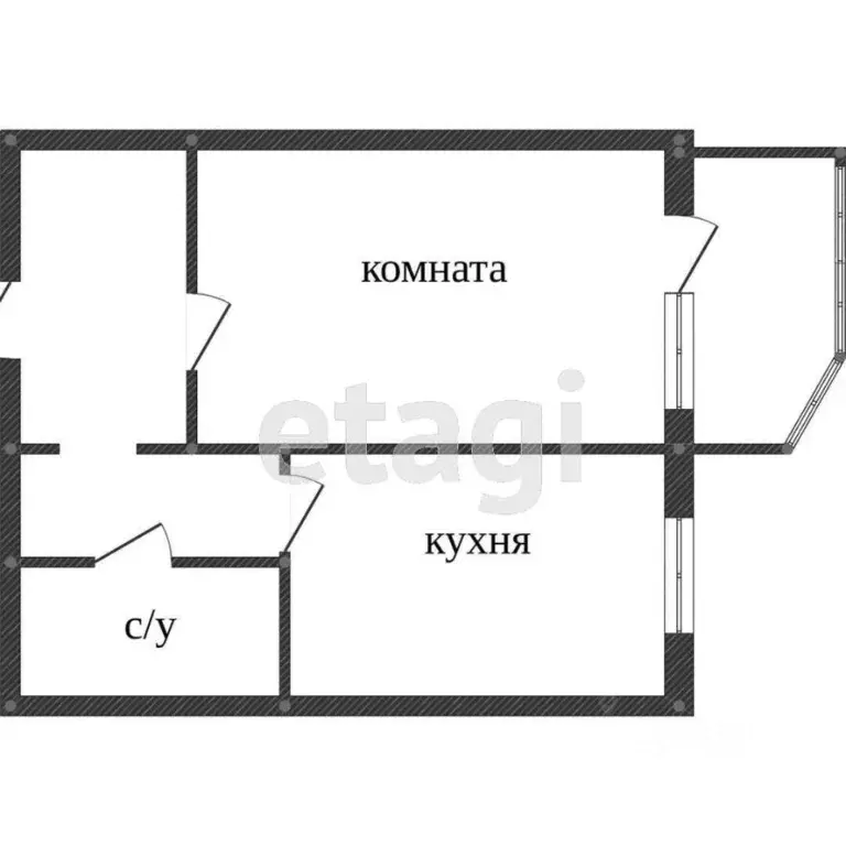 1-к кв. Ханты-Мансийский АО, Сургут тракт Тюменский, 2 (43.2 м) - Фото 1