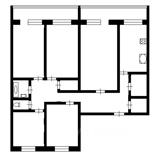 5-к кв. Тульская область, Тула ул. Кирова, 25 (99.7 м) - Фото 0