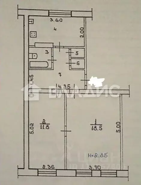 2-к кв. Волгоградская область, Волгоград пос. ГЭС, ул. Героев Шипки, ... - Фото 2