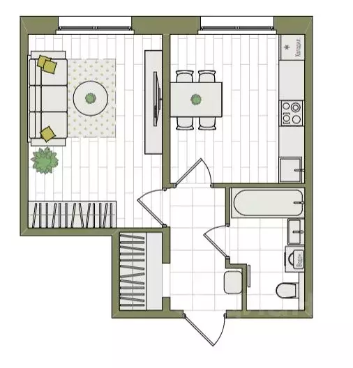 1-к кв. Кировская область, Киров ул. Чистопрудненская, 13А (35.7 м) - Фото 1