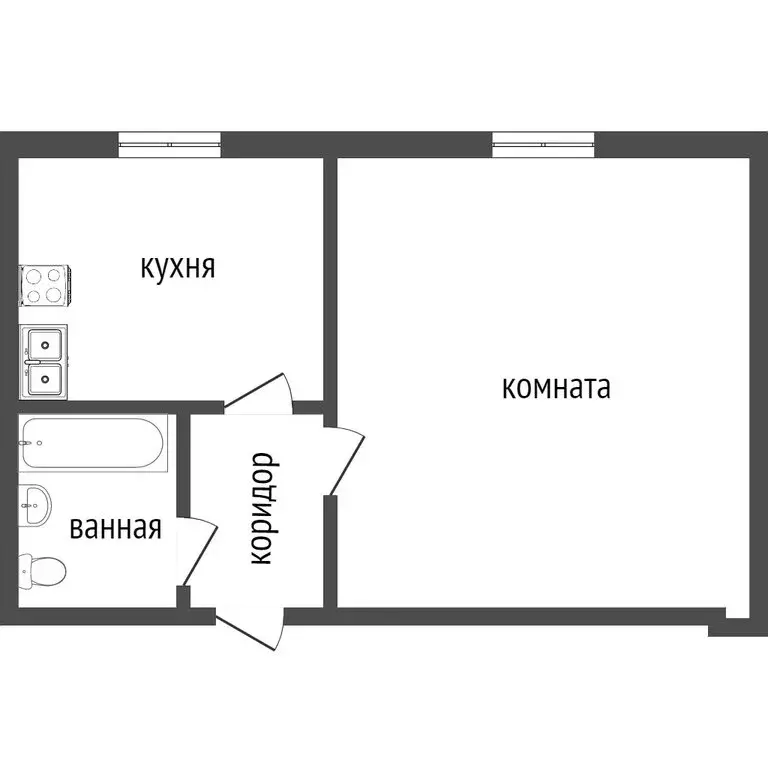 1-комнатная квартира: Нижний Тагил, улица Удовенко, 15 (31.6 м) - Фото 1